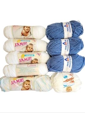 Lot of 10 Various Brands Baby Yarns